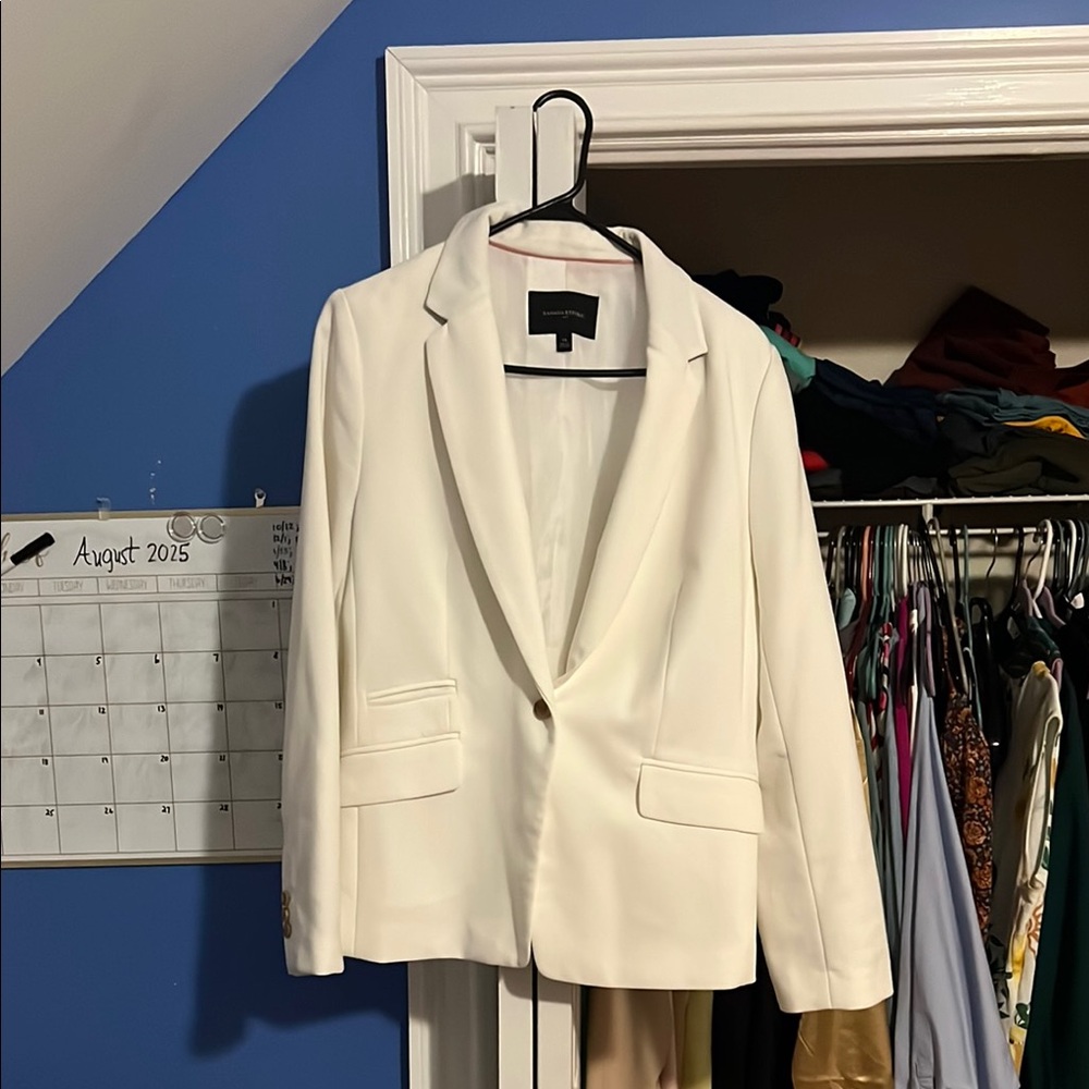 Banana Republic Factory Classic White Blazer